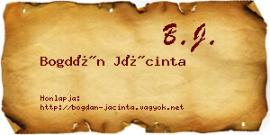 Bogdán Jácinta névjegykártya